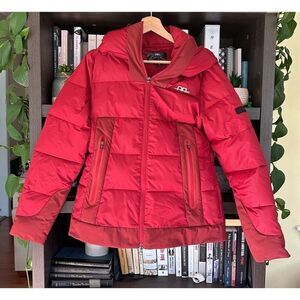 NWT Alessandro Albanese Platinum Equestrian Puffer Jacket In Red Size Small